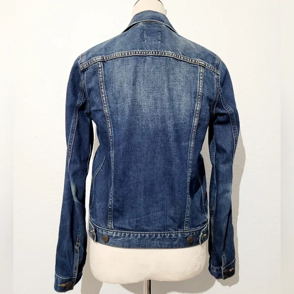 GAP Women’s Denim Jean Trucker Jacket Size XS Medium Wash 100% Cotton Casual - Picture 5 of 12